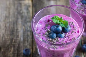 Menopause Breakfast, blueberry smoothie